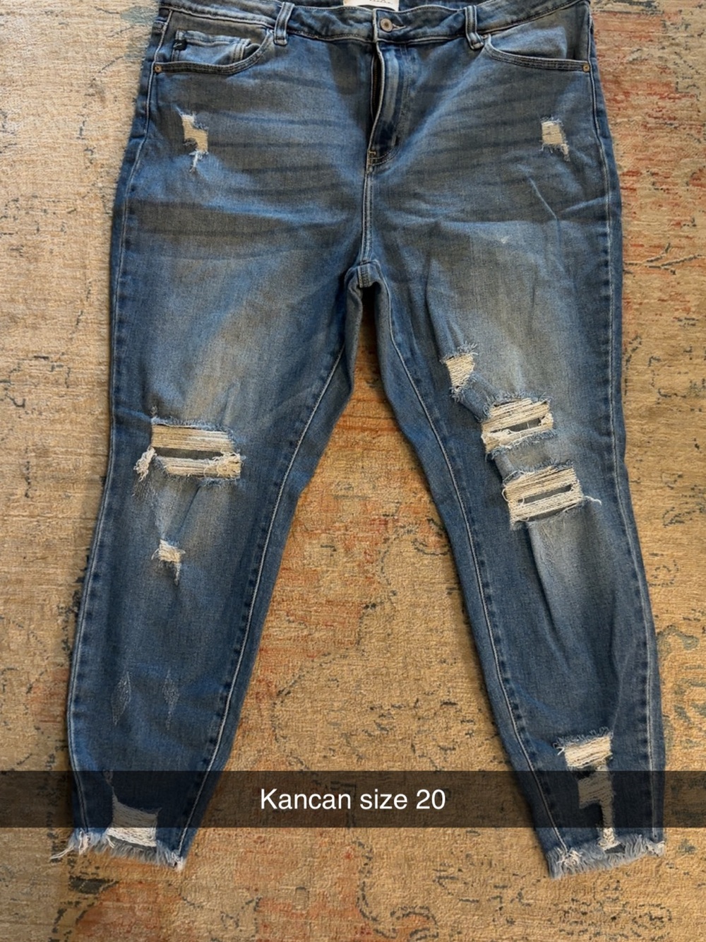 KanCan Distressed Medium Blue skinny Jeans